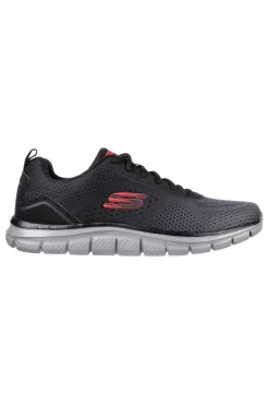 Sneakers Vegan Nere e Rosse Con Memory Foam Skechers Track - Ripkent