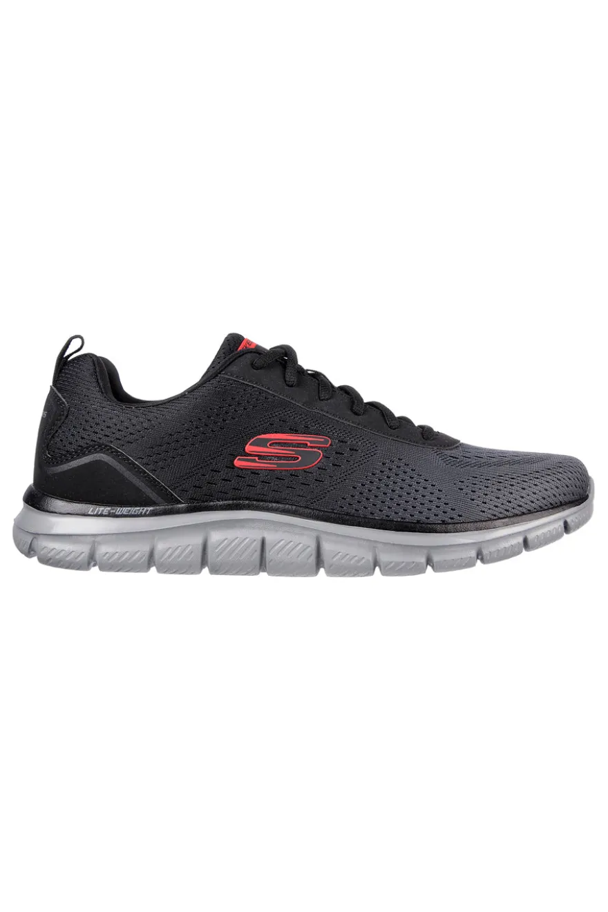 Sneakers Vegan Nere e Rosse Con Memory Foam Skechers Track - Ripkent