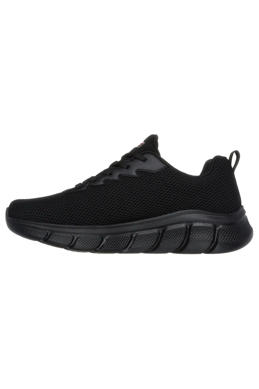 Sneakers Vegane Nere con Soletta in Memory Foam Skechers BOBS Sport B Flex - Chill Edge