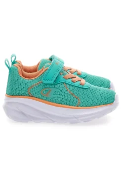 Sneakers verde acqua e arancio con strappo Champion HRO J G TD