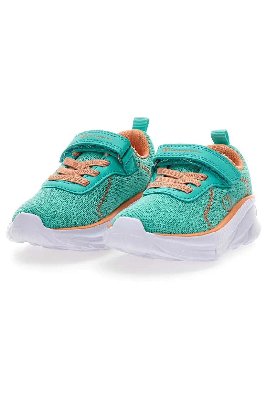 Sneakers verde acqua e arancio con strappo Champion HRO J G TD