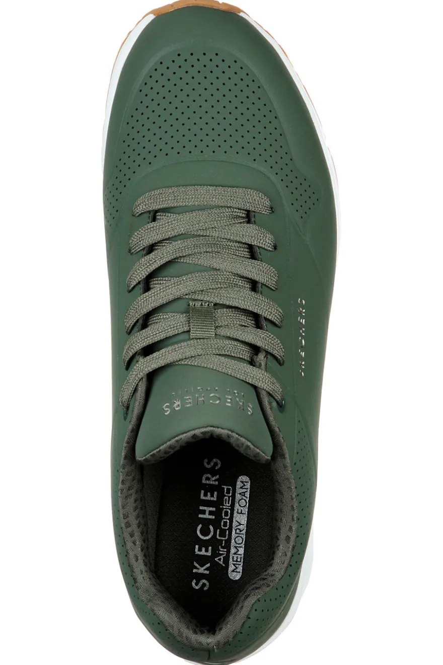 Sneakers verde militare con cuscinetto ad aria e soletta memory foam Skechers UNO Stand On Air