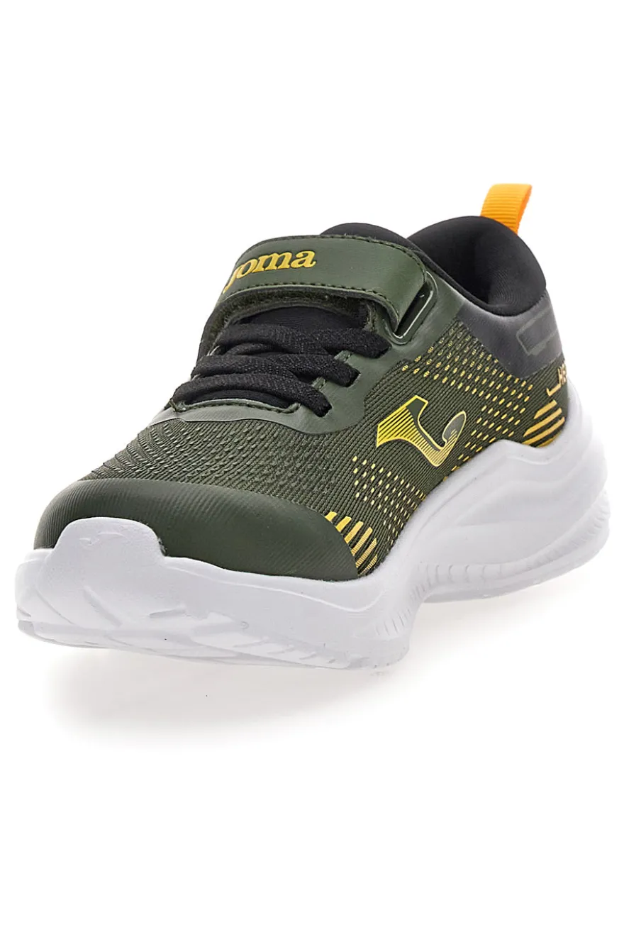 Sneakers verde militare con dettagli gialli Joma JHEOSW2523V