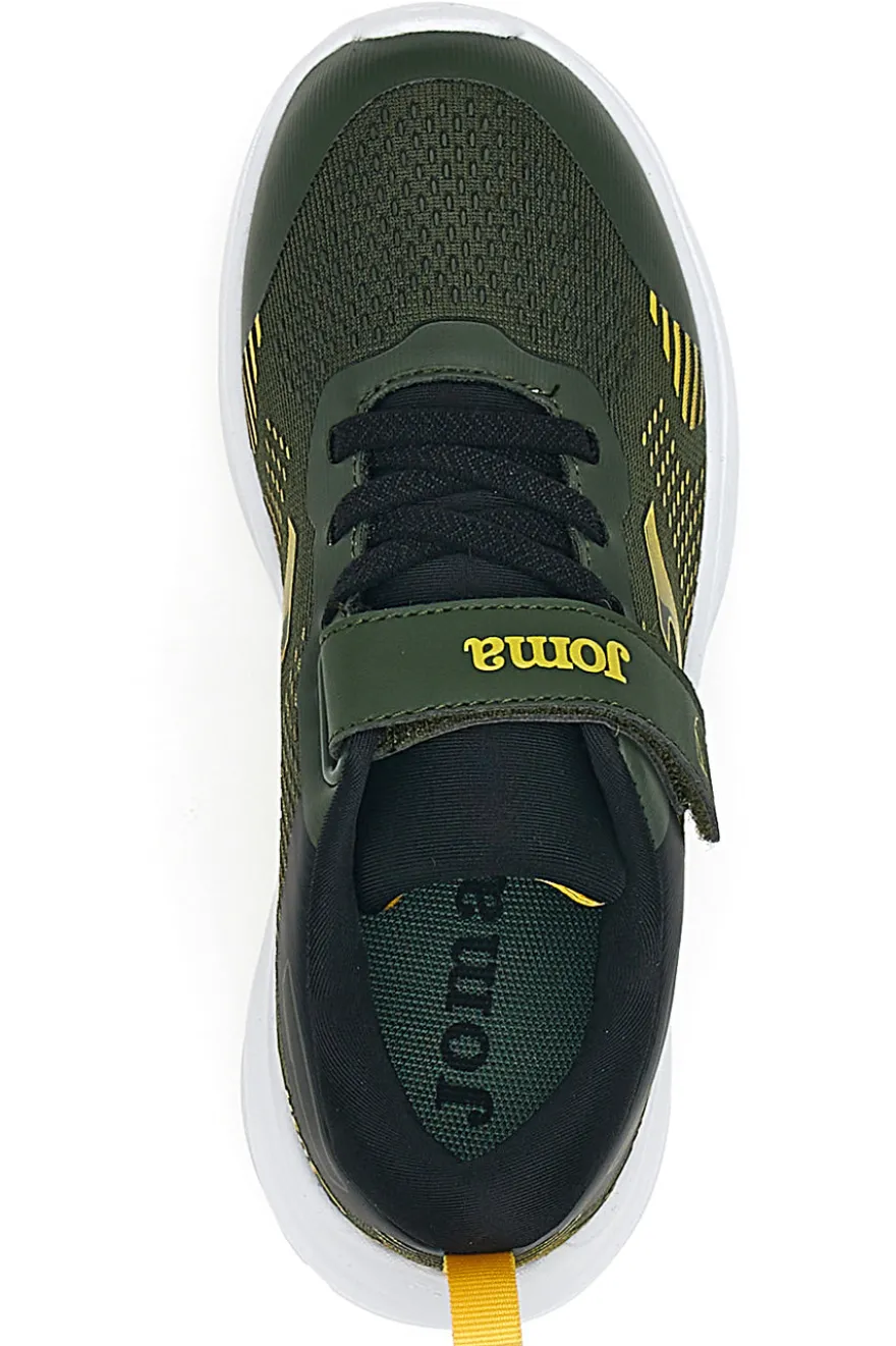 Sneakers verde militare con dettagli gialli Joma JHEOSW2523V