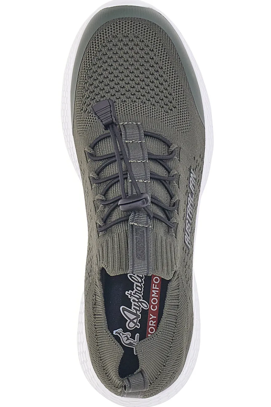 Sneakers Verde Militare Con Tomaia in Mesh e Effetto Memory AUSTRALIAN AU25M107