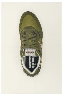 Sneakers verde militare inserti a contrasto Diadora N.92