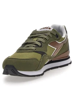 Sneakers verde militare inserti a contrasto Diadora N.92