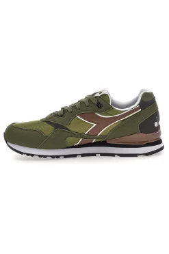 Sneakers verde militare inserti a contrasto Diadora N.92