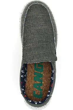 Sneakers Verde Militare Slip-On In Tela Canguro CA930