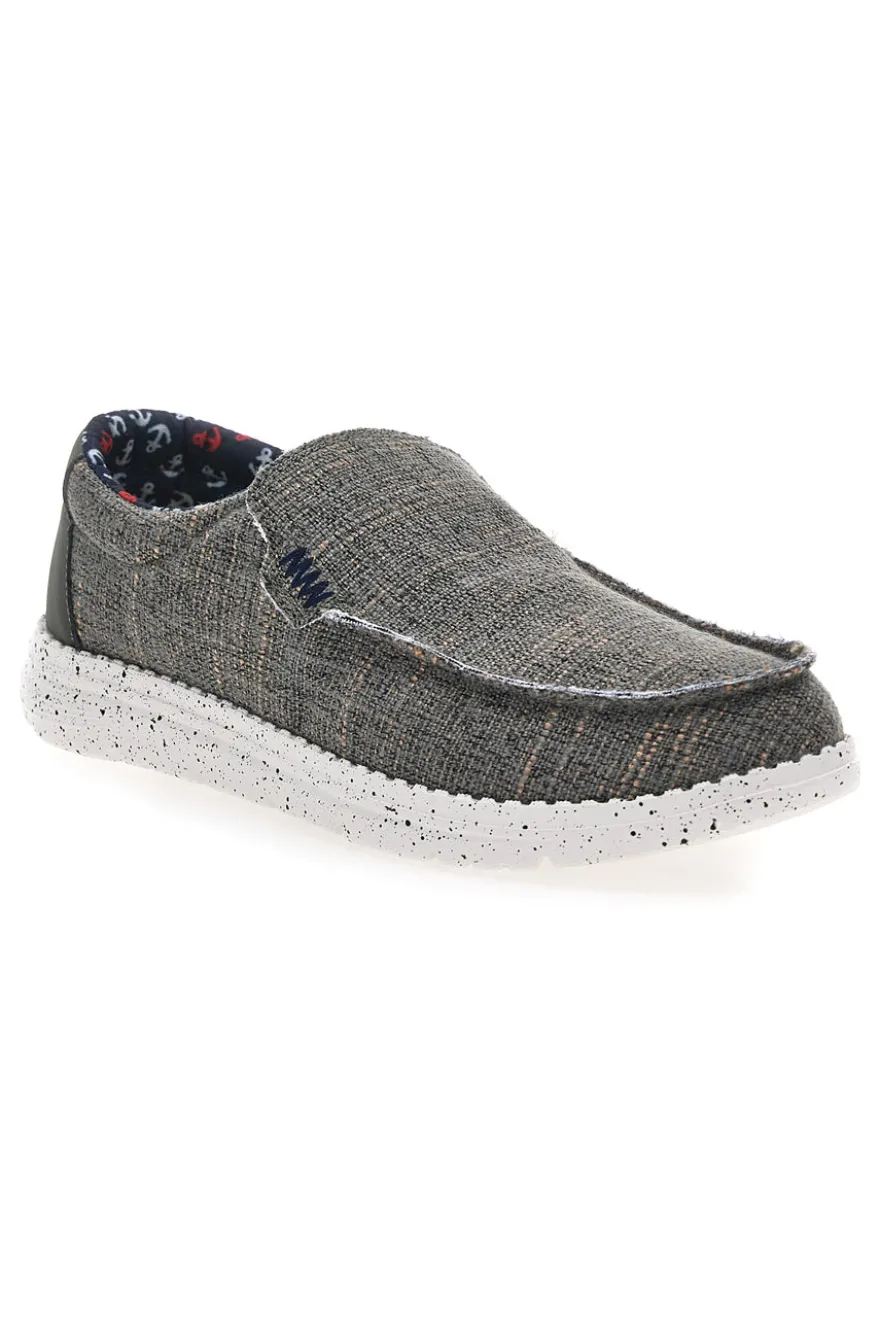 Sneakers Verde Militare Slip-On In Tela Canguro CA930