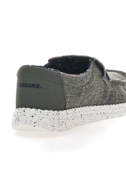 Sneakers Verde Militare Slip-On In Tela Canguro CA930