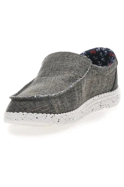 Sneakers Verde Militare Slip-On In Tela Canguro CA930