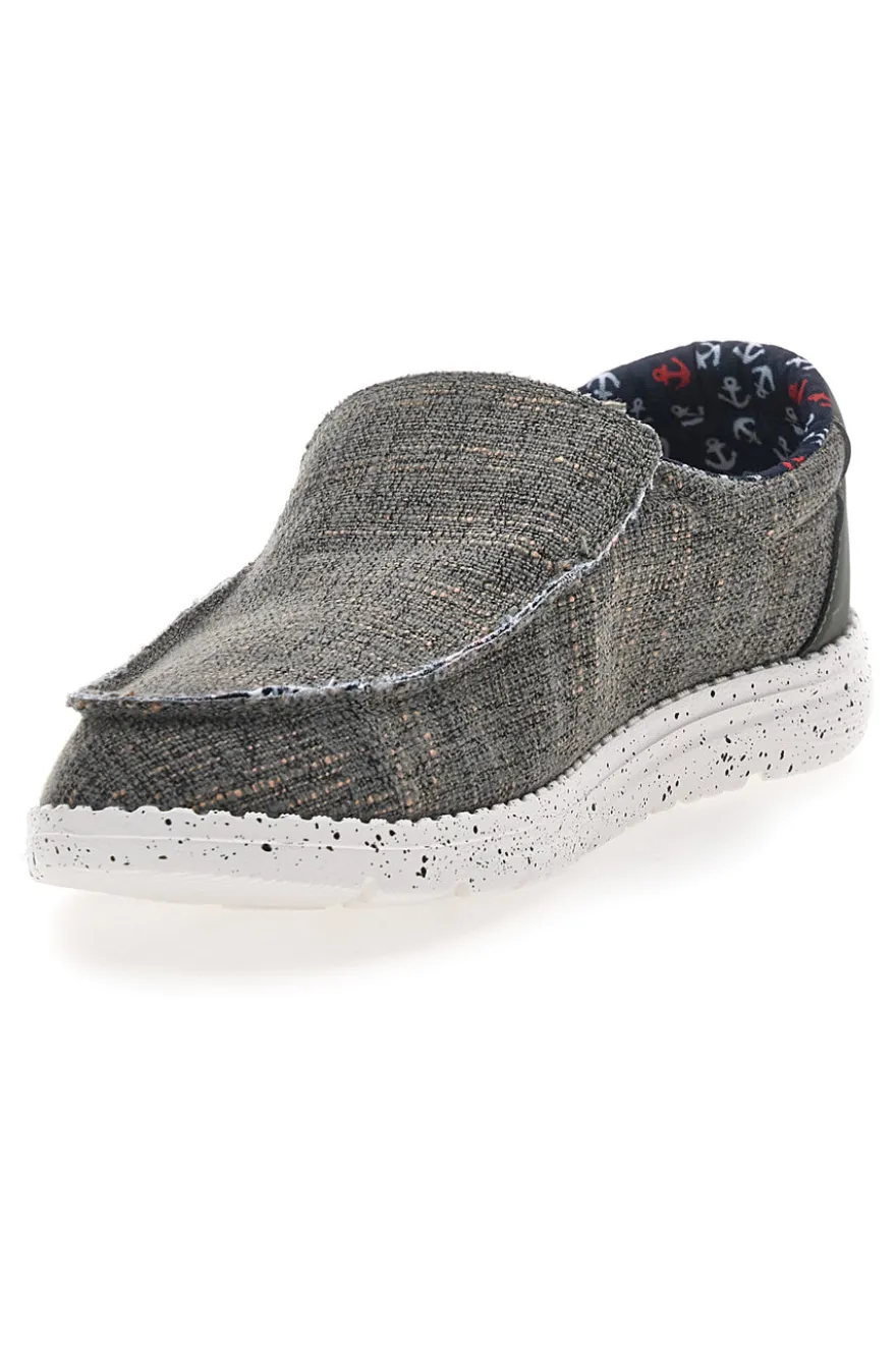 Sneakers Verde Militare Slip-On In Tela Canguro CA930