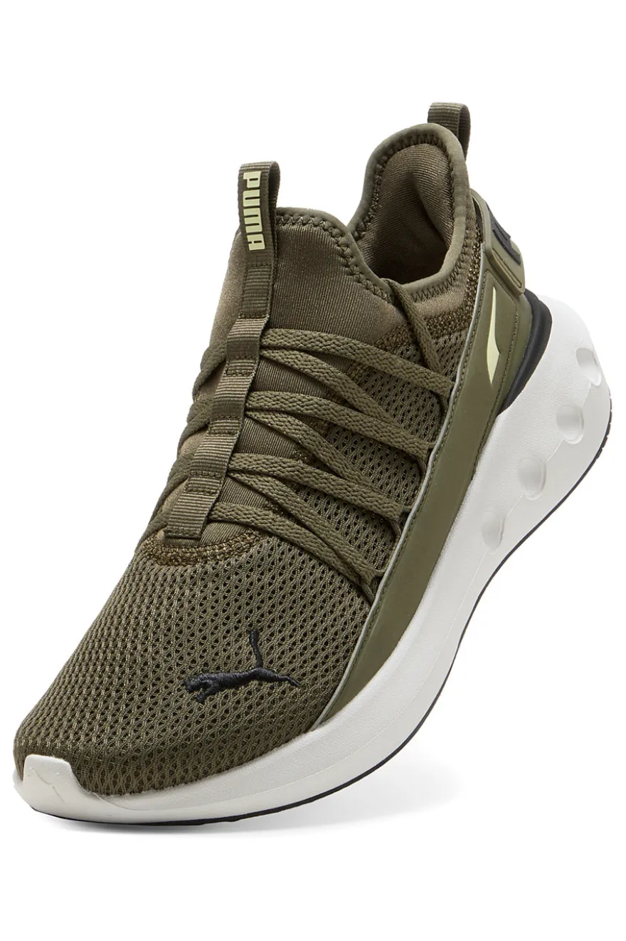 Sneakers verde oliva con suola bianca Puma Softride Carson Fresh