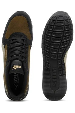 Sneakers verde oliva e nere inserti in pelle Puma ST Runner V4 SD