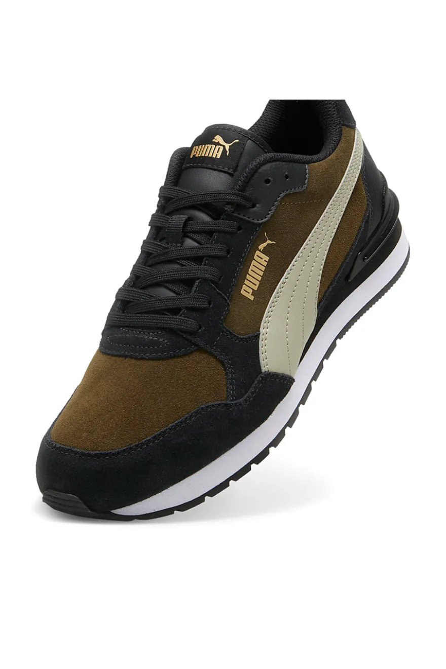 Sneakers verde oliva e nere inserti in pelle Puma ST Runner V4 SD