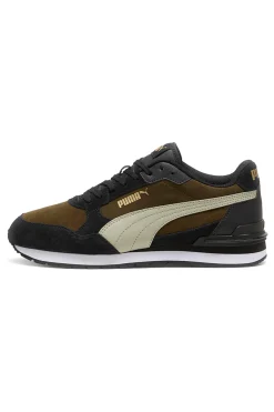 Sneakers verde oliva e nere inserti in pelle Puma ST Runner V4 SD