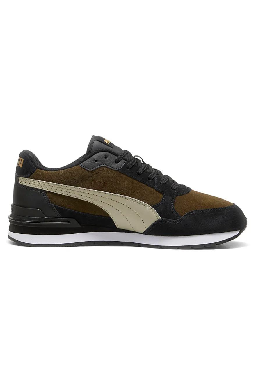 Sneakers verde oliva e nere inserti in pelle Puma ST Runner V4 SD
