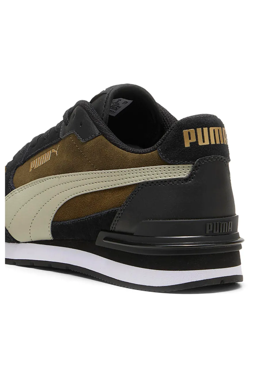 Sneakers verde oliva e nere inserti in pelle Puma ST Runner V4 SD