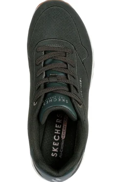 Sneakers verde oliva in suede con suola alta Skechers Uno Rugged Chillproof