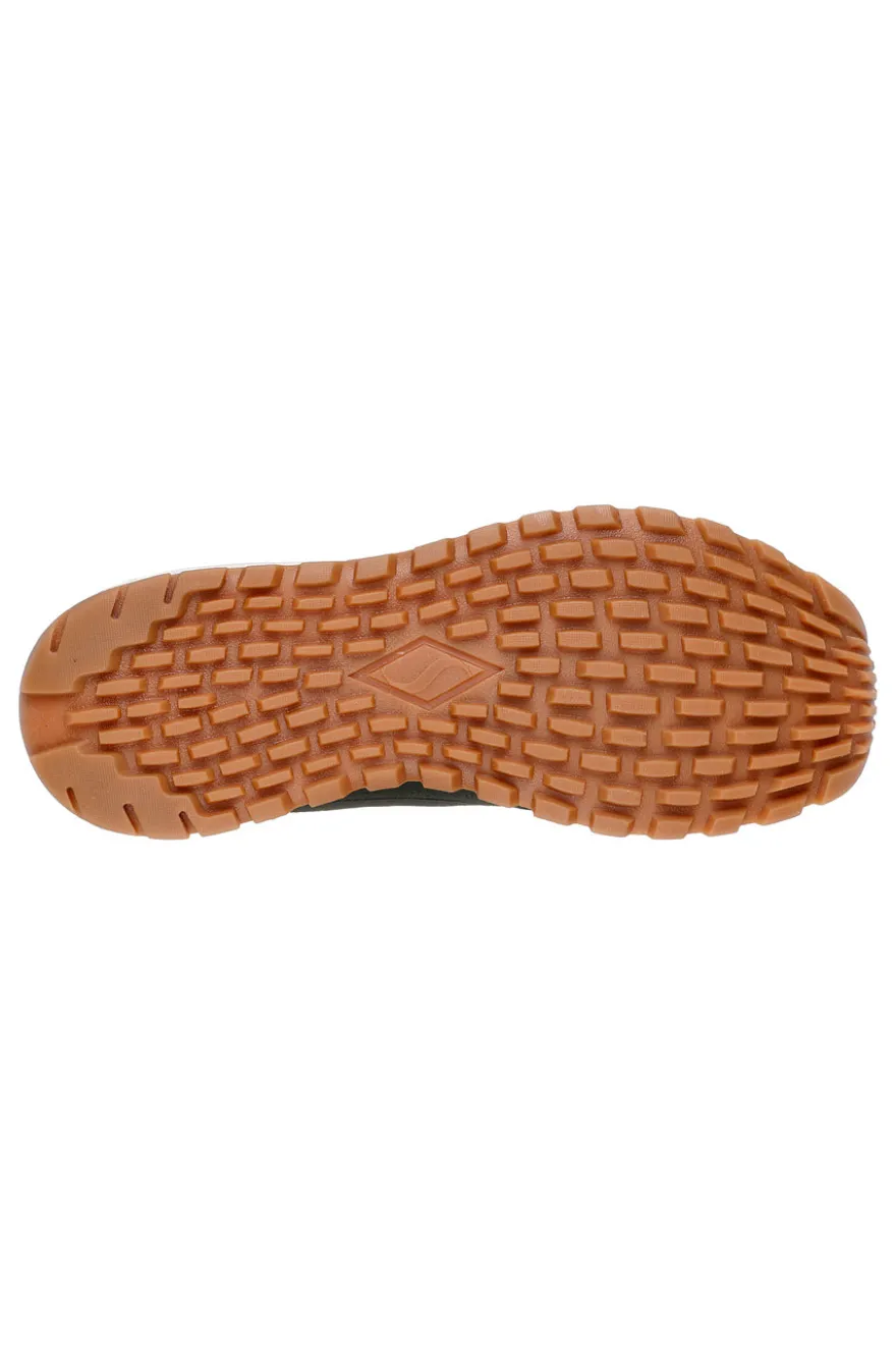 Sneakers verde oliva in suede con suola alta Skechers Uno Rugged Chillproof