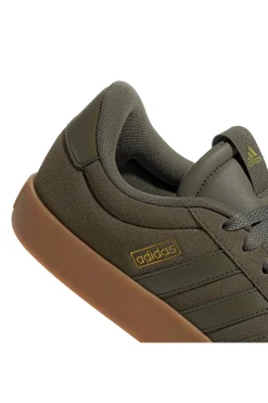 Sneakers verde oliva in suede con suola color gomma Adidas VL Court 3.0