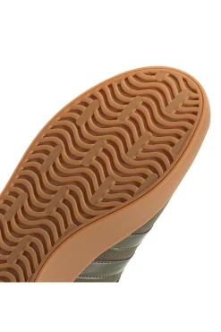 Sneakers verde oliva in suede con suola color gomma Adidas VL Court 3.0