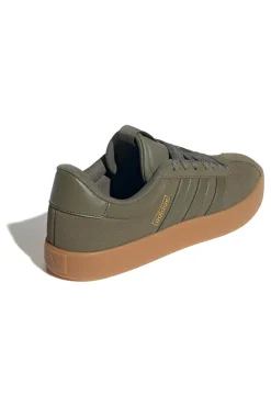 Sneakers verde oliva in suede con suola color gomma Adidas VL Court 3.0