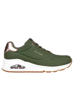 Sneakers Verde Oliva Skechers Street Uno - Shimmer Away