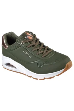 Sneakers Verde Oliva Skechers Street Uno - Shimmer Away