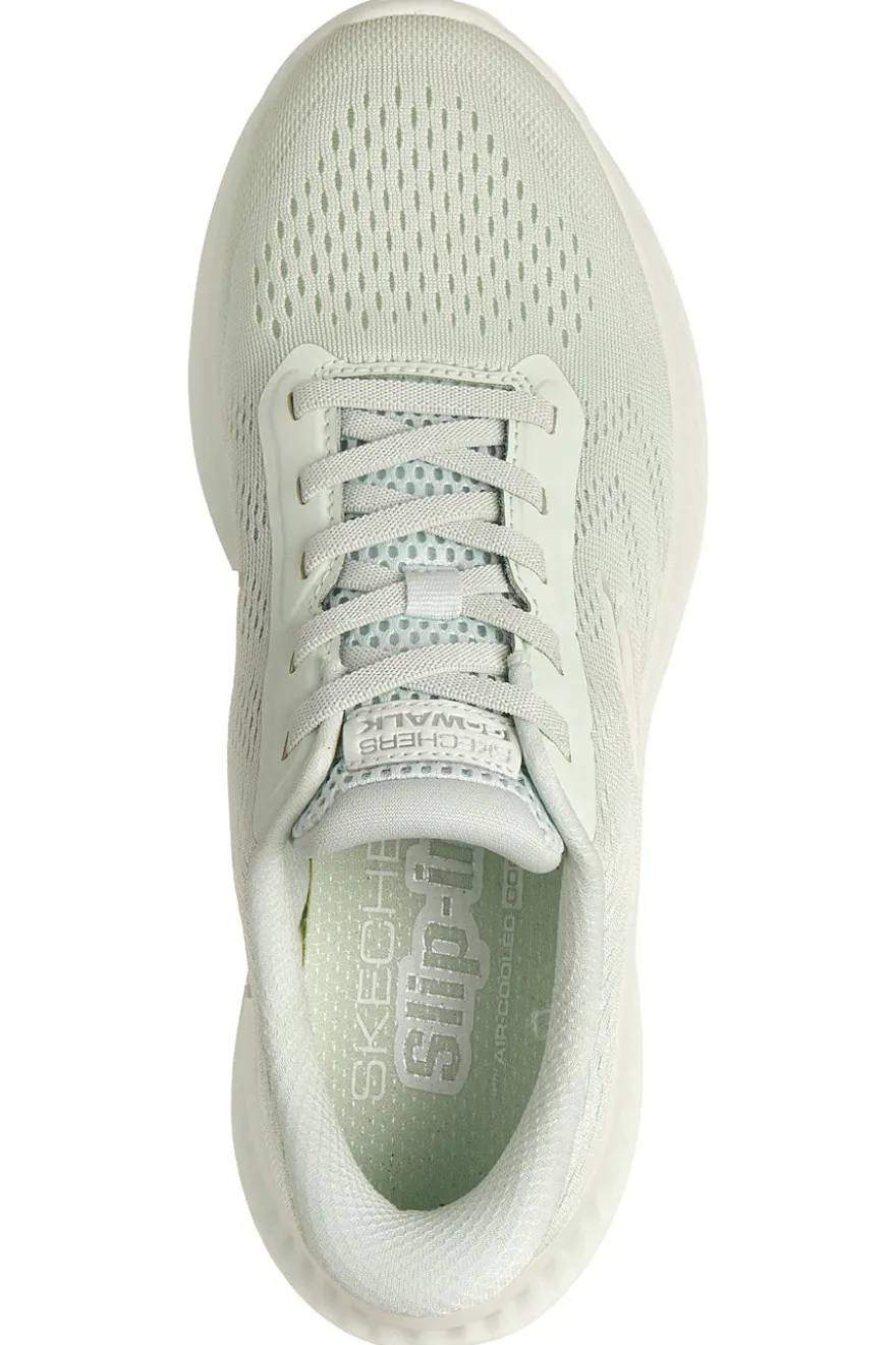 Sneakers verde salvia in mesh con Slip-Ins e Goga Mat Skechers Go Walk Now Khloe