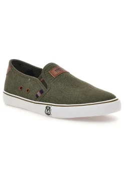 Sneakers verde scuro slip-on Route 66 RO01805