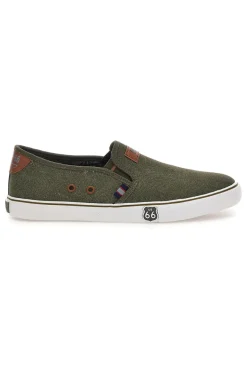 Sneakers verde scuro slip-on Route 66 RO01805