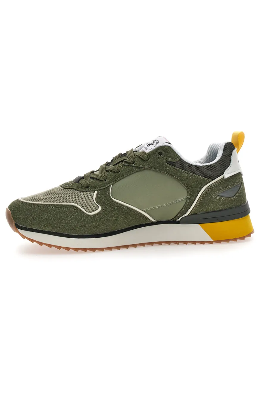Sneakers verdi con dettagli gialli Beverly Hills Polo Club Dylan Mix