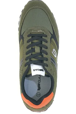 Sneakers Verdi con Dettagli Arancioni Gas Sedrik