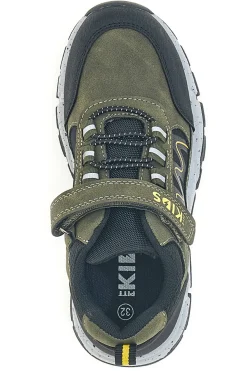 Sneakers verdi con dettagli neri e gialli Pitt kids 124