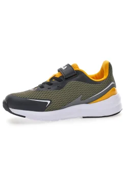 Sneakers verdi con dettagli gialli e strap Fila FFK0076