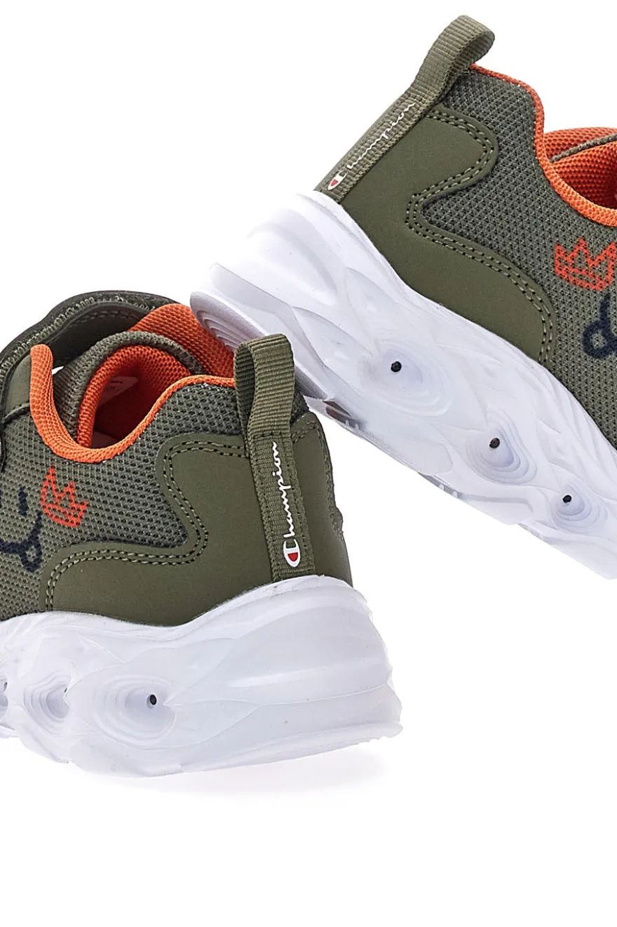 Sneakers verdi con stampa fantasia e luci Champion FUNFAIR PRINT B PS Low Cut