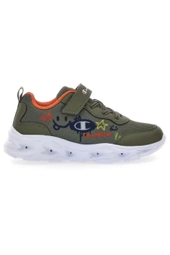 Sneakers verdi con stampa fantasia e luci Champion FUNFAIR PRINT B PS Low Cut
