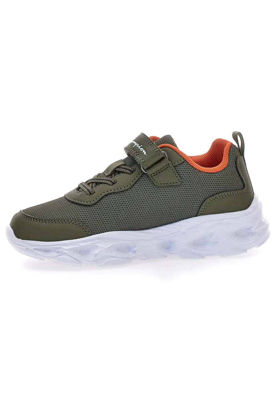 Sneakers verdi con stampa fantasia e luci Champion FUNFAIR PRINT B PS Low Cut