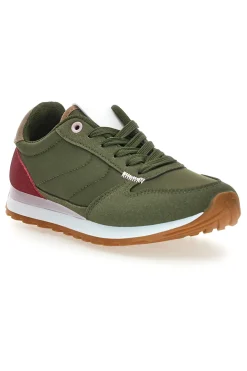 Sneakers verdi e bianche con lacci First Lady GB2015