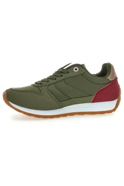 Sneakers verdi e bianche con lacci First Lady GB2015