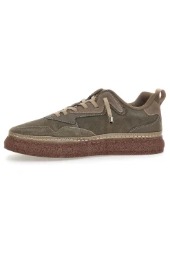 Sneakers verdi fondo a contrasto Marina Militare MM793