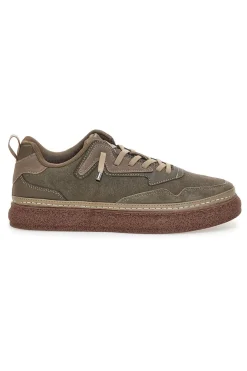 Sneakers verdi fondo a contrasto Marina Militare MM793