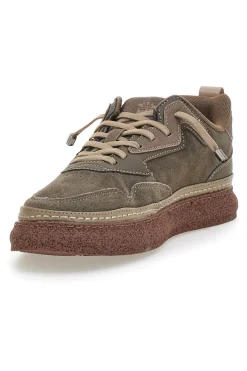 Sneakers verdi fondo a contrasto Marina Militare MM793