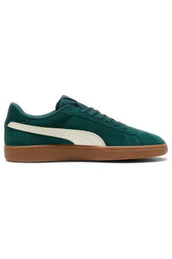 Sneakers verdi in pelle scamosciata con suola marrone Puma Smash 3.0