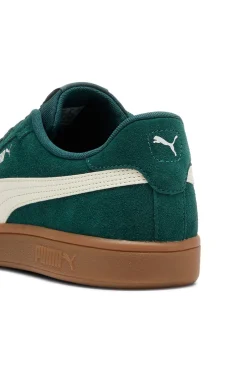 Sneakers verdi in pelle scamosciata con suola marrone Puma Smash 3.0