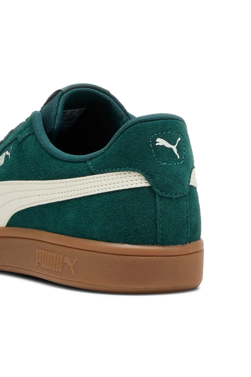 Sneakers verdi in pelle scamosciata con suola marrone Puma Smash 3.0