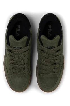 Sneakers verdi in suede con dettagli neri Fila FFM0437