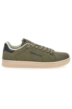Sneakers verdi in tessuto con fondo a contrasto Gas SAMMY CVS